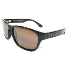 Maui Jim Sunglasses CUSTOM MJ 721-02 Mixed Plate Polished Black Hcl Brown Lenses - $233.53