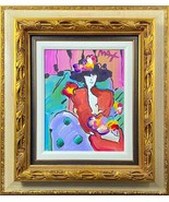 Peter Max Brown Lady Ver. VI Original Acrylic on Canvas Framed with Park... - £15,118.48 GBP