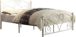 Full-Size Pallina Metal Platform Bed By Homelegance In White. - £165.80 GBP