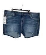 Silver Jeans Co. Women Denim Shorts Elyse Distressed Frayed Hem Plus Siz... - £31.10 GBP