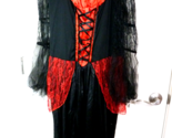 Women’s Halloween Black Red Pirate wench dance hall Costume Dress Sz 1XL... - £8.17 GBP