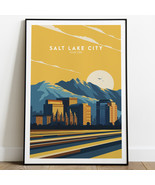 Salt Lake City Poster | Utah Print, Downtown Wall Art &amp; Birthday Gift Idea - £20.50 GBP+