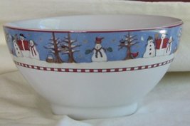 Debbie Mumm Stoneware Snowman All Purpose Bowl (Cereal) By Sakura - £23.08 GBP