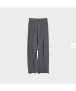 Uniqlo Wide-Fit Pleated Pants Windowpane Gray Size Small  - $49.90