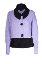 Knitted cardigan with a ribs collar - £151.32 GBP