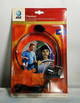 Vintage 2001 AT&amp;T Headset Black High Quality Noise Cancelling 2.5mm Jack  - $19.99