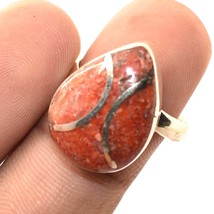 Red Coral Gemstone Handmade Ethnic Gifted Jewelry Nepali Ring Adjustable SA 2603 - £3.20 GBP