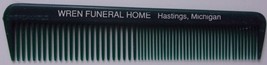 Vintage Unbreakable Wren Funeral Home Hastings MI Comb Giveaway - £2.35 GBP