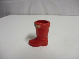 Vintage Christmas Plastic Boot candy container Rosbro Ornament  2 3/4&#39;&#39; - £15.25 GBP