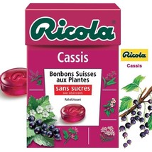 Ricola Cases BLACKCURRANT lozenges SUGAR FREE -50g--BOX-Made in France-F... - $8.90
