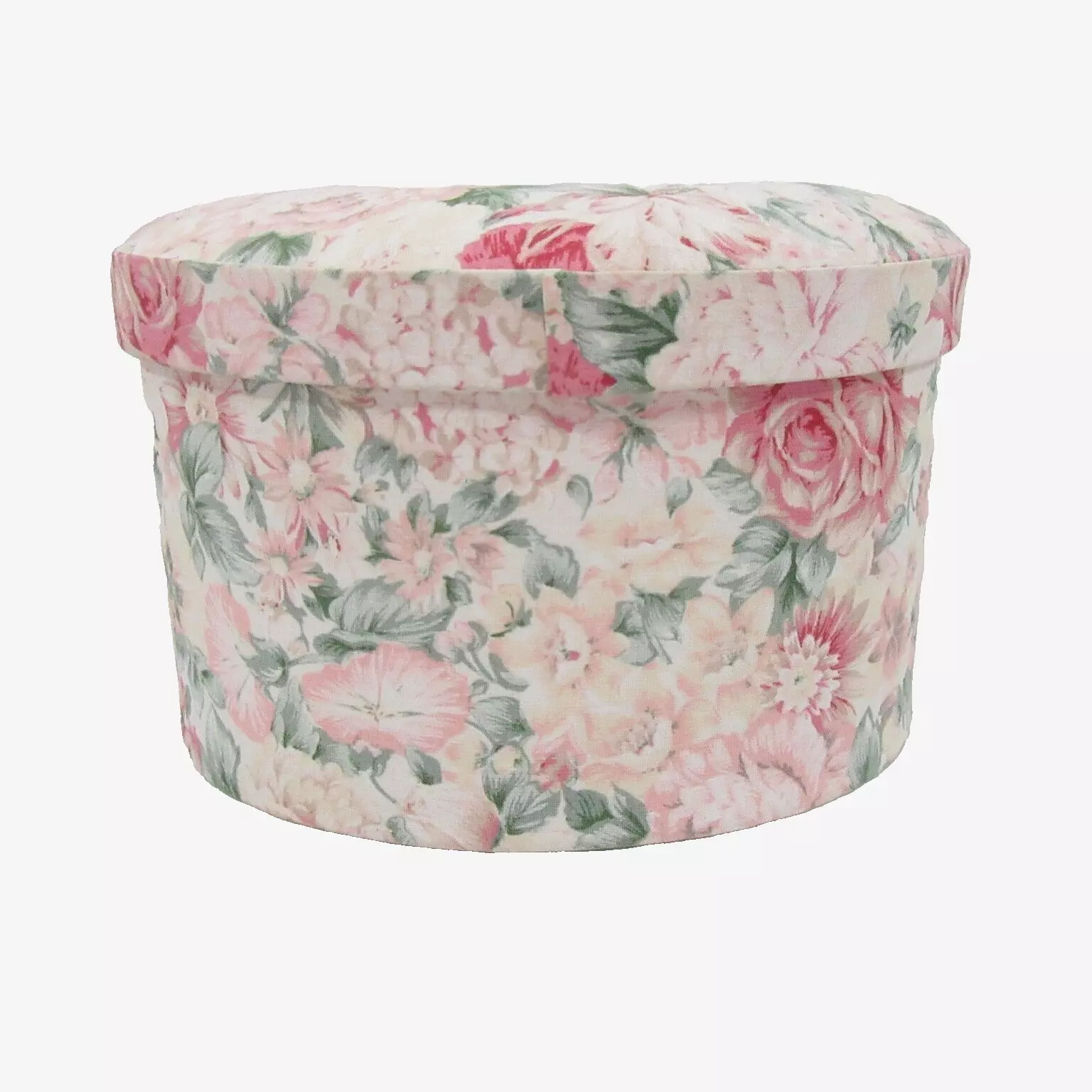 Floral Pastel Padded Oval Decorative Keepsakes Box - £15.46 GBP