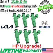 OEM Bosch 6Pcs HP Upgrade Fuel Injectors For 1999-05 Hyundai Sonata 2.5L,2.7L V6 - £142.83 GBP