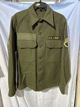 US Army OG 108 Winter Wool Vintage USGI Military Olive Green Jacket Coat Med - £46.51 GBP