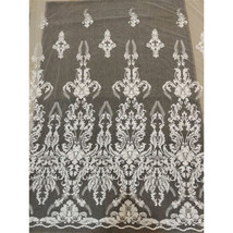 Embroidery Sequins Lace Fabric Wedding Full Dance Dress Table Curtain Clothing - £22.00 GBP