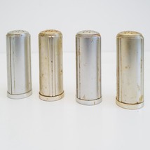 Salt &amp; Pepper Shaker Set Art Deco Kensington Aluminum set of 4 - £47.31 GBP