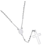 XUANPAI Cross Christian Rosary Beads Necklace, Catholic Mary - £37.35 GBP