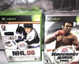 Lot Of 2 Knockout Kings 2002 ,NHL 06 (Microsoft Xbox, 2005) Free Shipping - $9.43