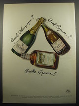 1955 Piper-Heidsieck Champagne, Remy Martin Cognac, Cointreau Advertisement - £14.77 GBP