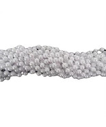 33 inch 7.5mm Round Pearl White Mardi Gras Beads - 6 Dozen  (72 necklaces) - £20.43 GBP