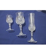 18 pc Cristal D&#39;Arques-Durand Longchamp wine, cordial and fluted champag... - £94.36 GBP