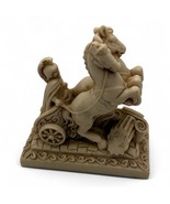 Roman Chariot Statue Resin Figurine 4&quot; Intricate Carving Detail Classic ... - $23.13 CAD
