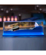 Creative Cruise Ship And Iceberg Fluid Drift Bottle Hourglass Decoration - $537.45 MXN