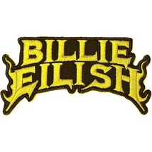 Billie Eilish Flame Yellow 2020 Woven SEW/IRON On Patch Official Merchandise - $5.06