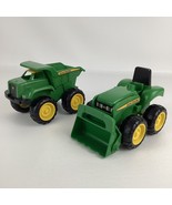 John Deere Tractor Front End Loader Dump Truck Farm 6&quot; Plastic Toddler T... - $33.78 CAD