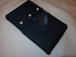Ralph Lauren Lovan Jacquard 300TC Organic Cotton Standard Pillowcases Navy - £50.77 GBP