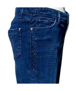 Cache Denim Rhinestone Embellished Jean Pant New Crop Straight Stretch N... - $53.61 CAD