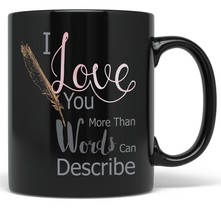 PixiDoodle Writer I Love You Coffee Mug (11 oz, Black) - £20.29 GBP+