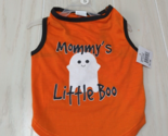 Mommy&#39;s Little Boo Ghost Dog Clothes Tank top shirt orange S Small Hallo... - £3.90 GBP