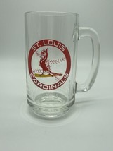 Vintage St Louis Cardinals Clear Class Drinking Mug Beer Mug Collectible 80s - £13.06 GBP