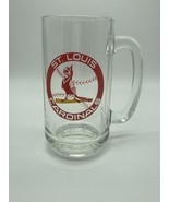 Vintage ST LOUIS CARDINALS CLEAR CLASS DRINKING MUG beer mug collectible... - £12.21 GBP