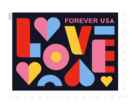 USPS Love 2021 STAMP SHEET 20 Forever Stamp Sheet - £9.82 GBP