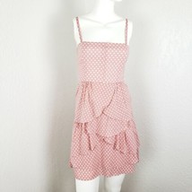 Alice + Olivia Polka Dot Chiffon Mini Dress Dusty Pink Barbiecore Sz 0 $395 - $98.32