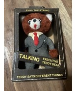 Commonwealth Talking Executive Teddy Bear Plush Pull String - With Box R... - €20,97 EUR