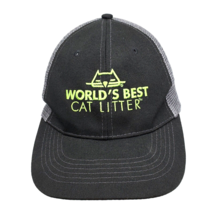 Mens Hat Worlds Best Cat Litter Hit Wear Snapback Black Neon Green Embro... - £6.92 GBP