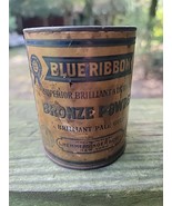  VINTAGE RARE BLUE RIBBON BRONZE POWDER SMALL METAL CAN
