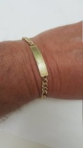 Ladies Estate Vintage 6 Inches-Pure 14kt Yellow Gold ID Ornate  Bracelet, 11.4Gr - £812.94 GBP