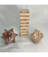 Trio of Wooden Puzzles/Games Star Building Mind Games Children Adults NEW - £15.00 GBP
