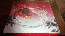 Vintage MIKASA Poinsettia SERVING PLATE PLATTER 15-3/4&quot; New in box - $45.53