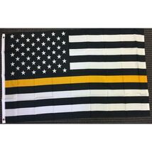 3x5 Thin Gold Line American USA Flag Dispatchers Dispatch Communications... - $8.89