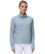 new THE GYM PEOPLE Women&#39;s XS long sleeve Cowl Neck Workout Pullover Swe... - $461.48 MXN