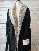 Secret Treasures long sleeve robe w Belt Pockets Black Thick Small 4 6 W... - $19.05