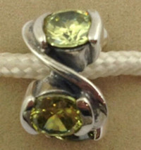 Authentic Chamilia Retired Forever Light Green Cz Charm, Jb18d, New - $31.34