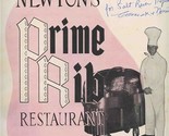 Newton&#39;s Prime Rib Restaurant Menu East Van Buren Phoenix Arizona 1967 - £53.68 GBP