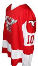 Any Name Number Youngblood Movie Hamilton Mustangs Hockey Jersey Red Any Size image 4