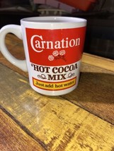 Carnation Hot Cocoa Mix &quot;Just add hot water&quot; Beverage Tea Cup Mug Vintage - £9.49 GBP