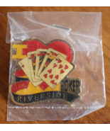 I Love Poker At The Riverside Casino Lapel Hat Pin Blackjack Poker Gambl... - $213.51 MXN